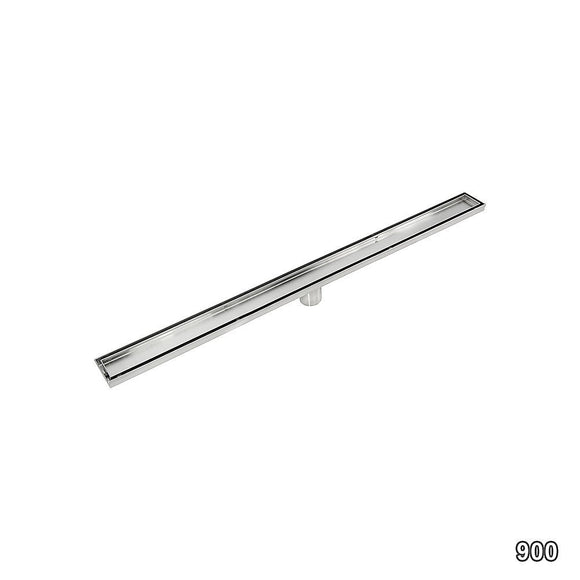900mm Tile Insert Bathroom Shower Stainless Steel Grate Drain w/Centre outlet Floor Waste - RnR Galore