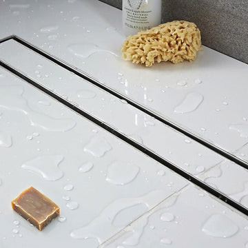 900mm Tile Insert Bathroom Shower Stainless Steel Grate Drain w/Centre outlet Floor Waste - RnR Galore