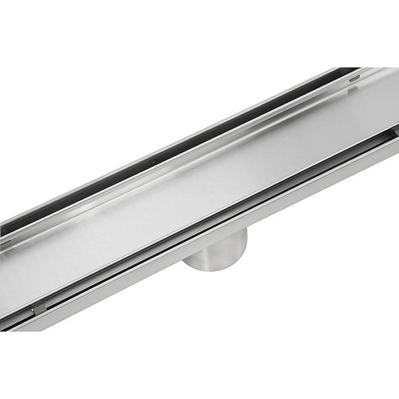 900mm Tile Insert Bathroom Shower Stainless Steel Grate Drain w/Centre outlet Floor Waste - RnR Galore