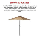 9FT Patio Umbrella Outdoor Garden Table Umbrella with 8 Sturdy Ribs - RnR Galore