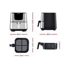 Devanti Air Fryer 7L LCD Fryers Stainless Steel-2
