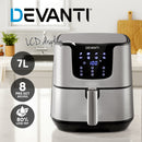 Devanti Air Fryer 7L LCD Fryers Stainless Steel-3