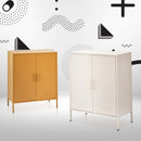 Artiss Buffet Sideboard Metal Cabinet - SWEETHEART White-8