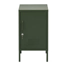 Artiss Bedside Table Metal Cabinet - Green-3