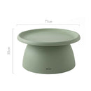 Artiss Coffee Table Round 71CM Plastic Green-2