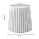 Artiss 2x Bar Stools Cupcake Plastic Foot Stool White-2