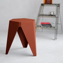 Artiss 2x Bar Stools Puzzle Plastic Foot Stool Red-8