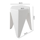 Artiss 2x Bar Stools Puzzle Plastic Foot Stool White-2