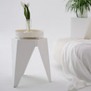 Artiss 2x Bar Stools Puzzle Plastic Foot Stool White-5
