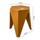 Artiss 2x Bar Stools Kitchen Dining Chairs Plastic Puzzle Foot Stool Yellow-2