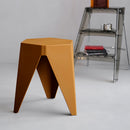 Artiss 2x Bar Stools Kitchen Dining Chairs Plastic Puzzle Foot Stool Yellow-8
