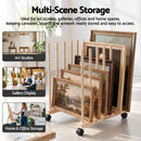 Artiss Wooden Art Drying & Canvas Storage Rack with Caster Wheels for Studio,Galleries,Classroom-9