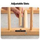 Artiss Art Drying & Storage Rack with Caster Wheels, Solid Wood Adjustable Slots Rack for Drawing Boards, Panels, Paintings, Artworks Display-5