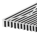 Instahut Retractable Folding Arm Awning Manual Sunshade 3Mx2.5M Grey White-3