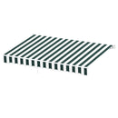 Instahut Retractable Folding Arm Awning Motorised Sunshade 3Mx2.5M Green White-1