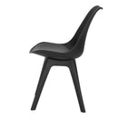 Artiss Dining Chairs Set of 4 Leather Plastic DSW Replica Black-3