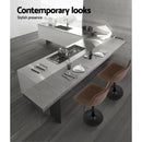 Artiss 2x Bar Stools Vintage Swivel Gas Lift Brown-10