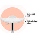 Artiss 4x Bar Stools Leather Gas Lift Chair White-6