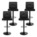 Artiss 4x Bar Stools Gas Lift Leather Chair Black-6