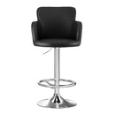 Artiss 1x Leather Bar Stools Swivel Adjustable Gas Lift PU Counter Chairs Black-3
