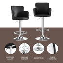 Artiss 1x Leather Bar Stools Swivel Adjustable Gas Lift PU Counter Chairs Black-4