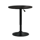 Artiss Bar Table Gas Lift Round Black-1