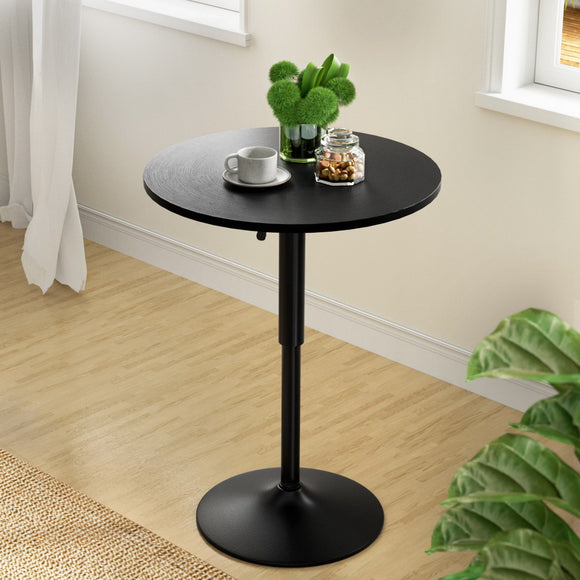 Artiss Bar Table Gas Lift Round Black