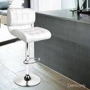 Artiss 2x Bar Stools Gas Lift Leather Padded White-9