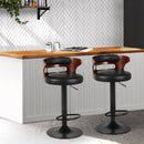 Artiss 2x Bar Stools Gas Lift Faux Leather-8
