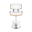 Artiss Bar Stools Gas Lift Leather White-5