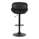 Artiss Bar Stools Kitchen Leather Barstools Swivel Gas Lift Vintage Chairs Black-6