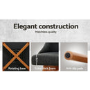 Artiss 2x Bar Stools Swivel Seat Wooden Charcoal-14