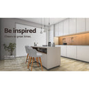 Artiss 4x Bar Stools Linen Padded Wooden Grey-7