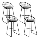 Artiss 4x Bar Stools Padded Seat Metal-1