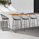 Artiss 4x Bar Stools Padded Seat Metal-8