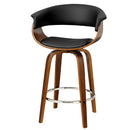 Artiss Bar Stools Swivel PU Seat Wooden-15