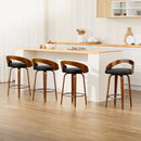 Artiss 4x Bar Stools Swivel Seat Curving Backrest-2