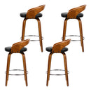 Artiss 4x Bar Stools Swivel Seat Curving Backrest-6