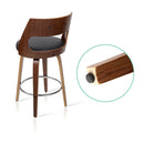 Artiss 2x Bar Stools Swivel Leather Chair 65cm-9