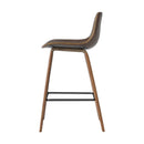 Artiss Bar Stools Kitchen Counter Barstools Leather Wooden Chairs x2-7