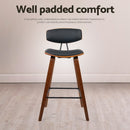 Artiss 4x Bar Stools Leather Padded w/Backrest-8