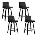 Artiss Bar Stools Kitchen Leather Barstools Swivel Wooden Chairs X4-2
