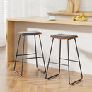 Artiss Bar Stools Kitchen Counter Stools Metal Chairs x2-1