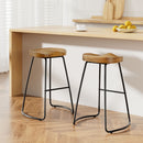 Artiss 2x Bar Stools Tractor Seat 65cm Wooden-2