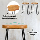 Artiss 2x Bar Stools Tractor Seat 65cm Wooden-9