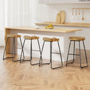 Artiss 4x Bar Stools Tractor Seat 65cm Wooden-1