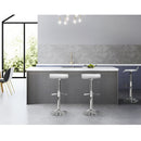 Artiss 2x Bar Stools Adjustable Gas Lift Chairs White-12