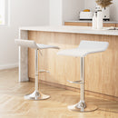 Artiss 2x Bar Stools Adjustable Gas Lift Chairs White-15