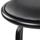 Artiss 2x Bar Stools Swivel Leather Padded Metal-6