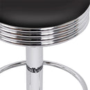 Artiss 4x Bar Stools Leather Padded Gas Lift Silver-6